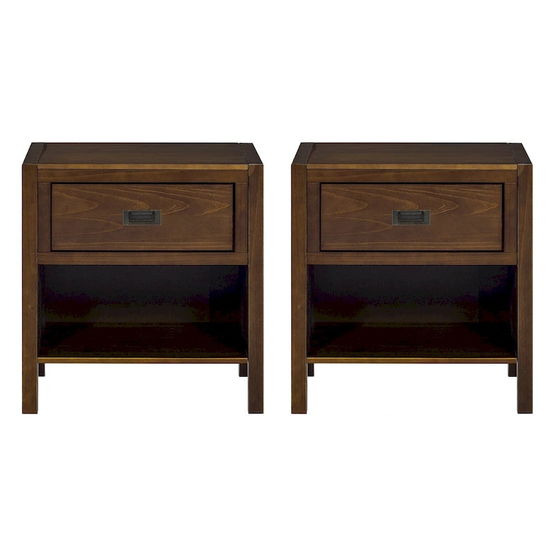 Middlebrook Solid Wood Modern 1-Drawer Nightstands, Set of 2