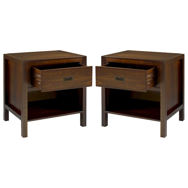 Middlebrook Solid Wood Modern 1-Drawer Nightstands, Set of 2
