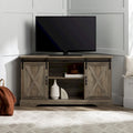Middlebrook 52-inch Sliding Barn Door Corner TV Stand