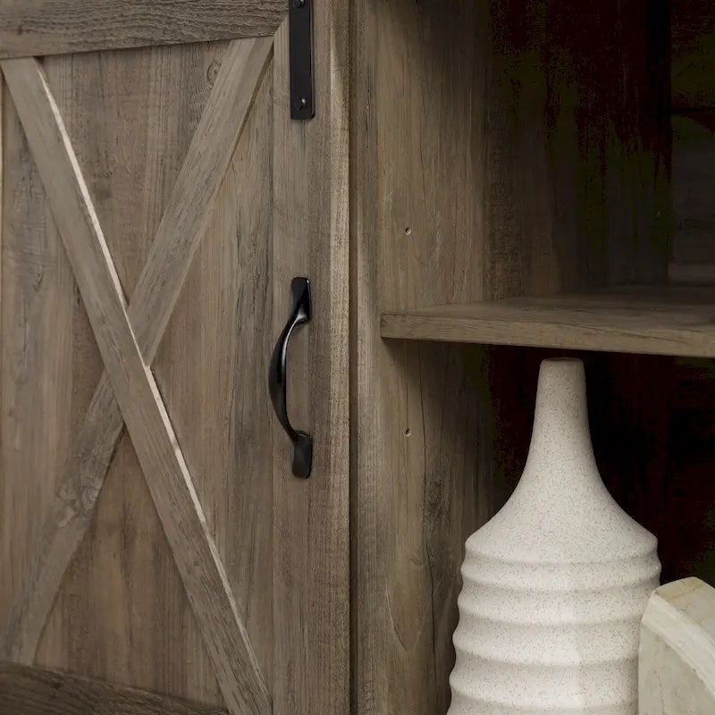 Middlebrook 52-inch Sliding Barn Door Corner TV Stand