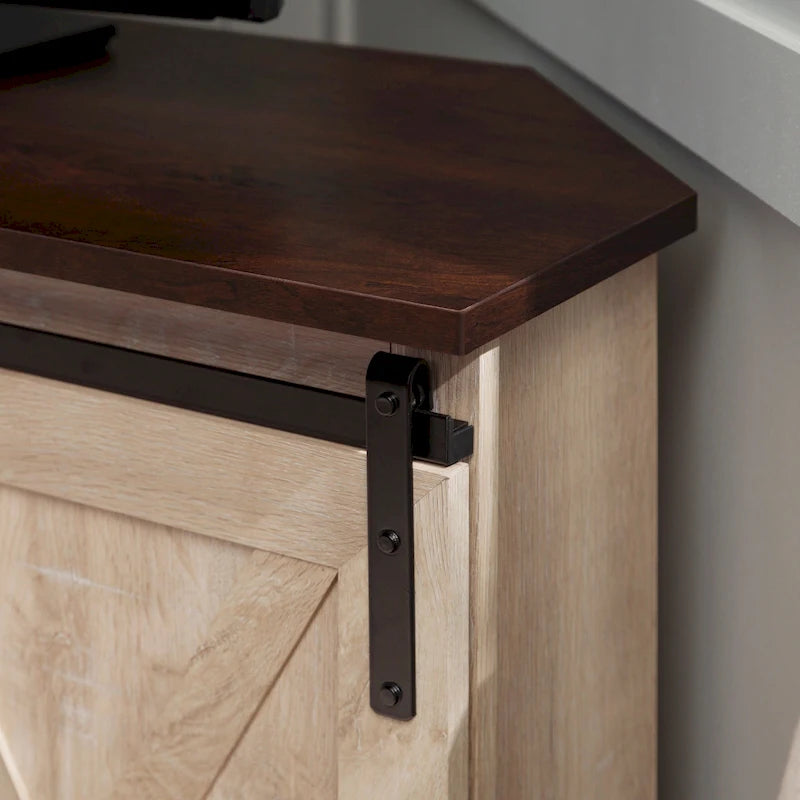 Middlebrook 52-inch Sliding Barn Door Corner TV Stand