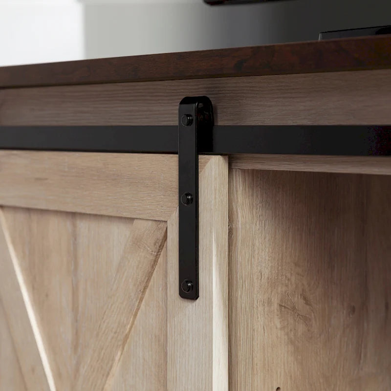 Middlebrook 52-inch Sliding Barn Door Corner TV Stand