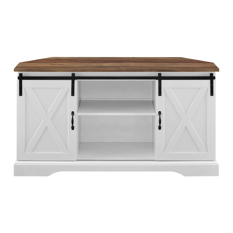 Middlebrook 52-inch Sliding Barn Door Corner TV Stand
