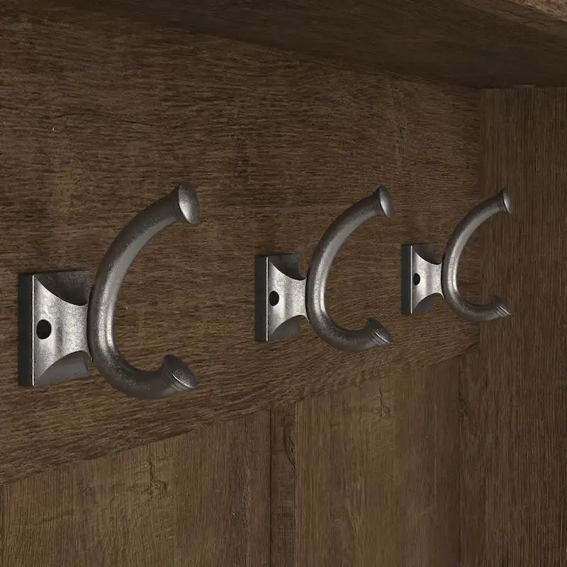 Woodland Hall Trees and Shoe Bench with Doors by Bush Furniture