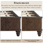 GDFStudio - Harrison Sturdy Solid Wood Bed Frame with Tall Headboard for Elegant Bedrooms