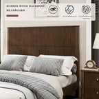 GDFStudio - Harrison Sturdy Solid Wood Bed Frame with Tall Headboard for Elegant Bedrooms