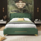Uphou Modern Upholstered PU Leather Bed by Christopher Knight Home