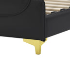 Uphou Modern Upholstered PU Leather Bed by Christopher Knight Home