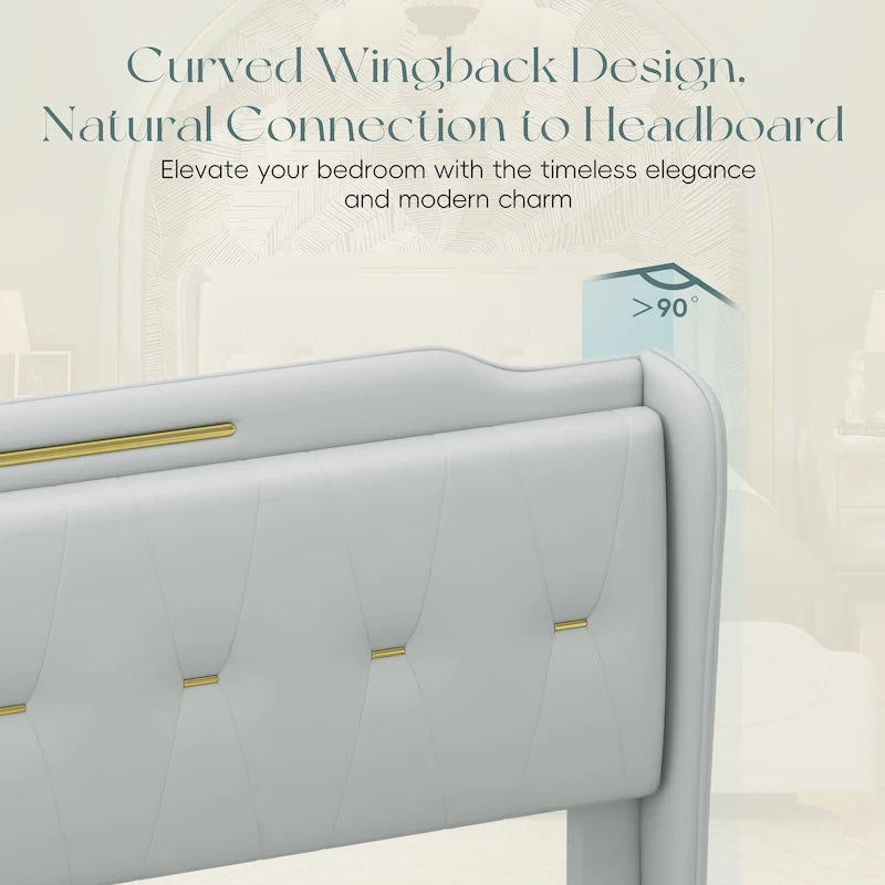 Uphou Modern Upholstered PU Leather Bed by Christopher Knight Home