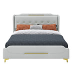 Uphou Modern Upholstered PU Leather Bed by Christopher Knight Home