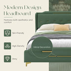 Uphou Modern Upholstered PU Leather Bed by Christopher Knight Home