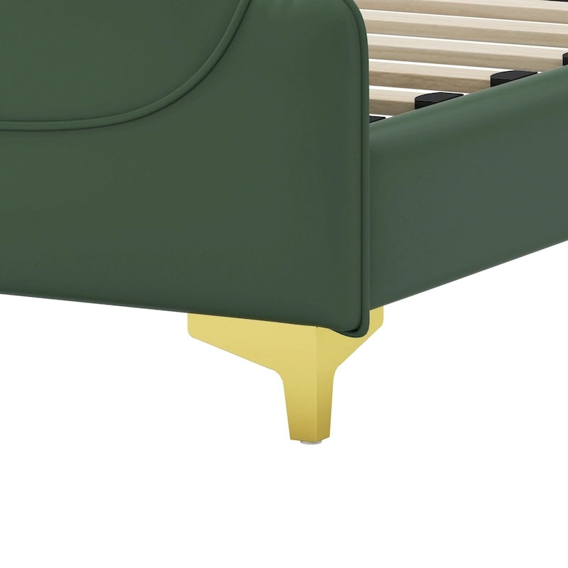 Uphou Modern Upholstered PU Leather Bed by Christopher Knight Home