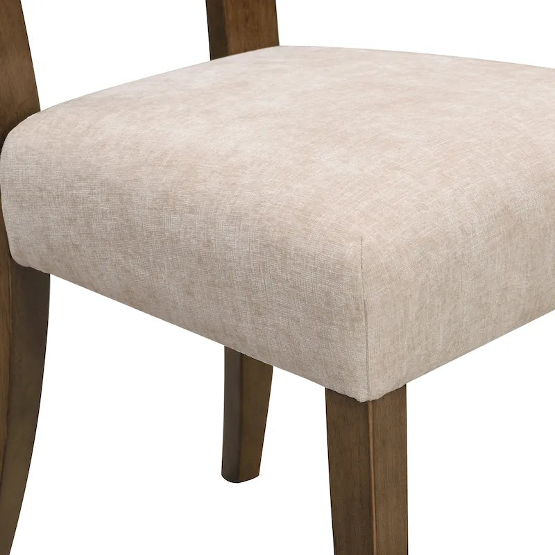 Christopher Knight Home - Adrian Upholstered Dining Chairs, Comfortable Seating with Sturdy Wood Frame, Set of 2