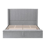 Christopher Knight Home - Queen Upholstered Platform Bed with Headboard and Storage