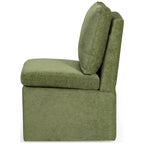 Stansberry Chenille Upholstered Dining Chair with Under Seat Storage and Caster Wheels