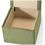 Stansberry Chenille Upholstered Dining Chair with Under Seat Storage and Caster Wheels