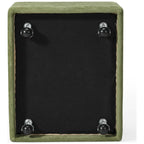 Stansberry Chenille Upholstered Dining Chair with Under Seat Storage and Caster Wheels