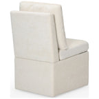 Stansberry Chenille Upholstered Dining Chair with Under Seat Storage and Caster Wheels