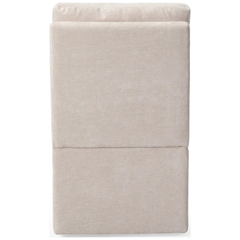 Stansberry Chenille Upholstered Dining Chair with Under Seat Storage and Caster Wheels