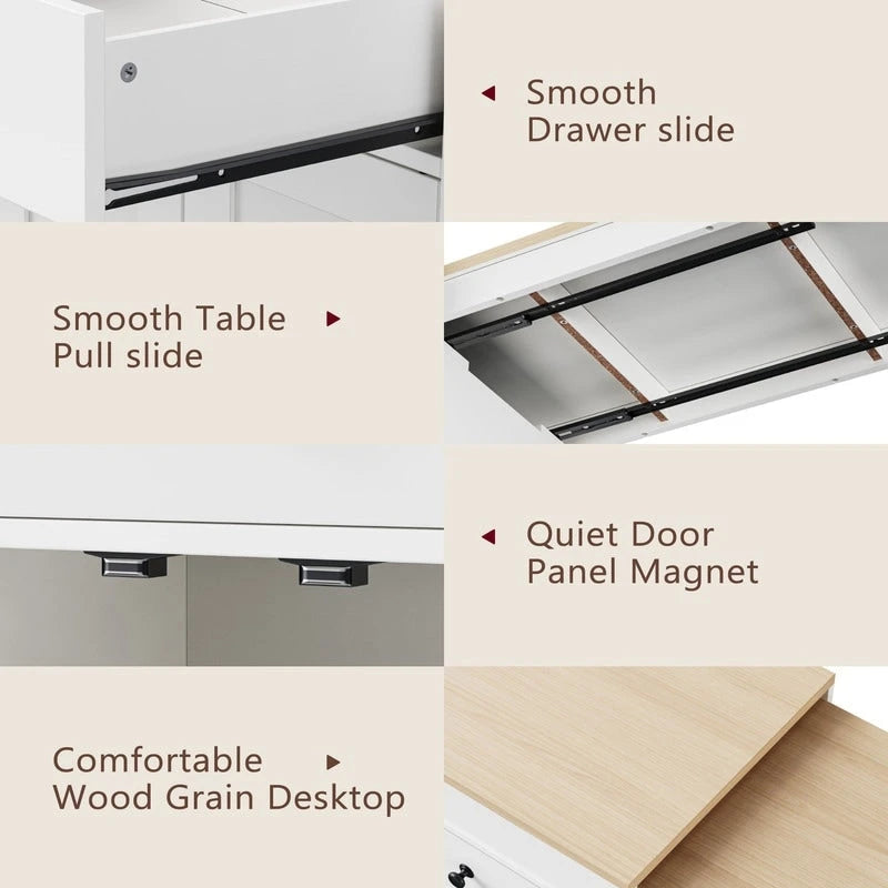 Abner Kitchen Island with Extendable Dining Table