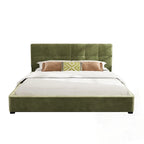 King Size Velvet Bed Frames Upholstered Platform Bed