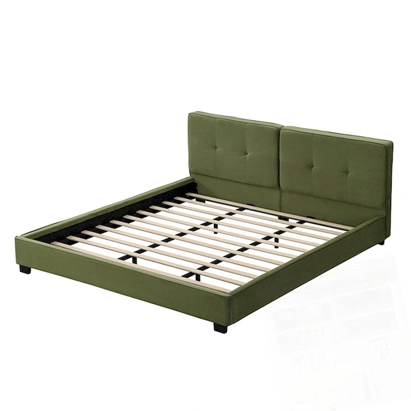 King Size Velvet Bed Frames Upholstered Platform Bed