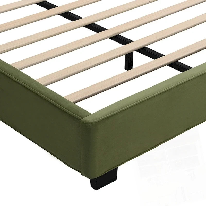King Size Velvet Bed Frames Upholstered Platform Bed