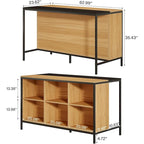 Kitchen Island with 6 Cube Storage for Kitchen Dining Room