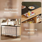 Kitchen Island with 6 Cube Storage for Kitchen Dining Room