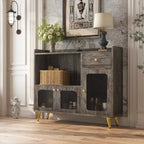 Sideboard Buffet Cabinets with Acrylic Door, Kitchen Storage Cabinets, Wood Coffee Bar Tables