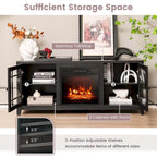 Costway 58 Inches Fireplace TV Stand for TVs up to 65 Inches with - 58 x 16 x 25