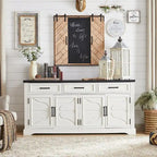 Farmhouse Buffet Sideboard Cabinet,Coffee Bar Wine Bar for Dining Room - N/A