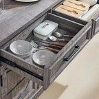 Farmhouse Buffet Sideboard Cabinet,Coffee Bar Wine Bar for Dining Room - N/A