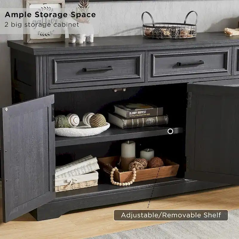 Farmhouse Buffet Sideboard Cabinet,Coffee Bar Wine Bar for Dining Room - N/A