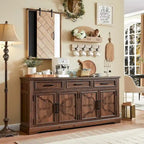 Farmhouse Buffet Sideboard Cabinet,Coffee Bar Wine Bar for Dining Room - N/A