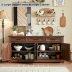 Farmhouse Buffet Sideboard Cabinet,Coffee Bar Wine Bar for Dining Room - N/A