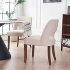 Upholstered Back Side Dining Chair Set of 2