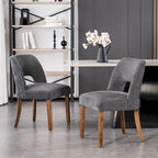 Upholstered Back Side Dining Chair Set of 2