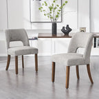 Upholstered Back Side Dining Chair Set of 2