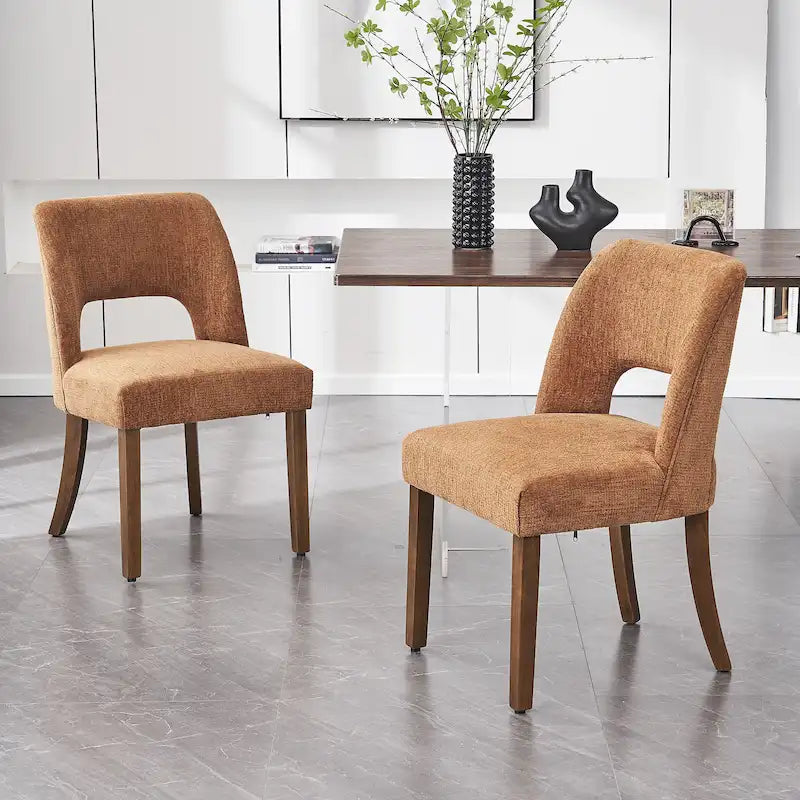 Upholstered Back Side Dining Chair Set of 2