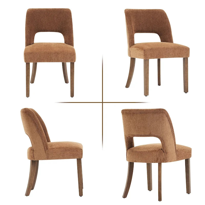 Upholstered Back Side Dining Chair Set of 2