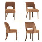 Upholstered Back Side Dining Chair Set of 2