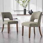 Upholstered Back Side Dining Chair Set of 2