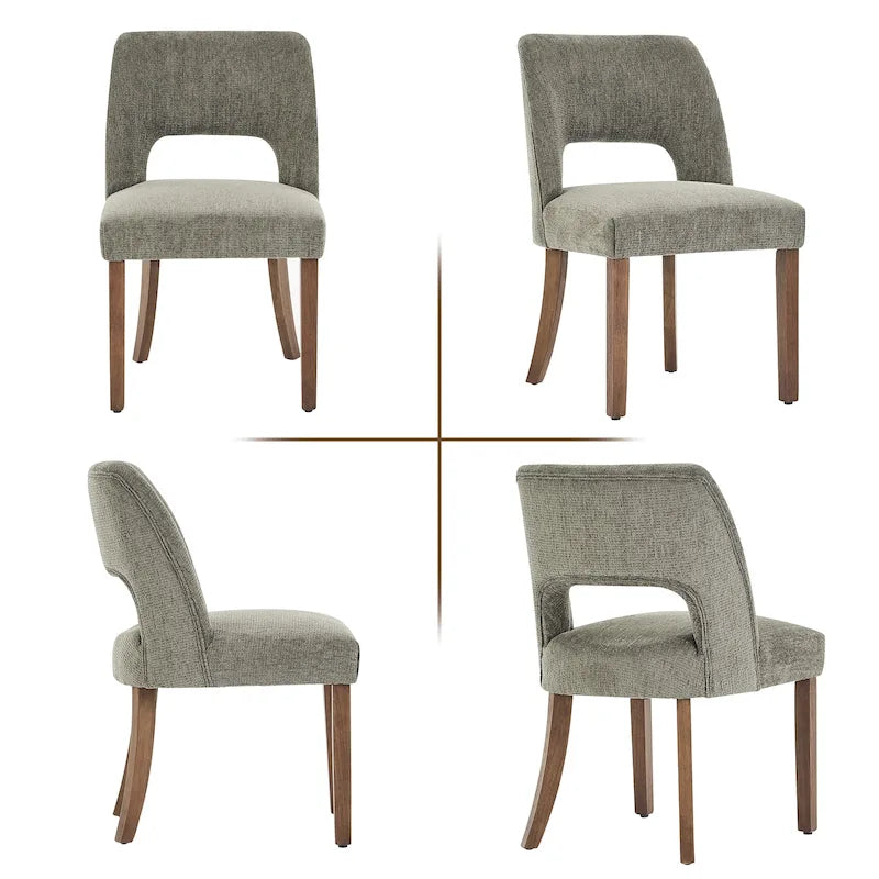 Upholstered Back Side Dining Chair Set of 2