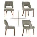 Upholstered Back Side Dining Chair Set of 2