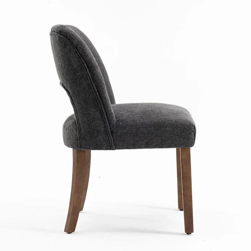 Upholstered Back Side Dining Chair Set of 2