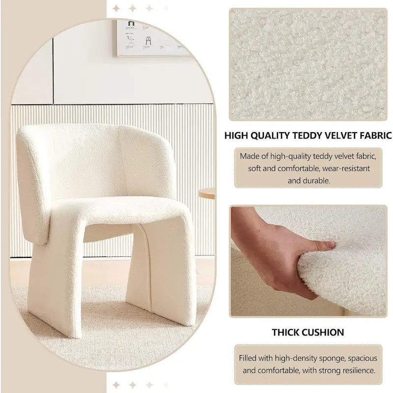 Howtai Barrel Dining Sofa Chairs Upholstered-Fully Wrapped