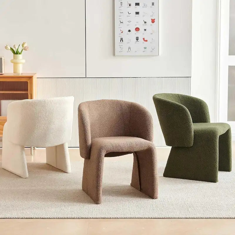 Howtai Barrel Dining Sofa Chairs Upholstered-Fully Wrapped