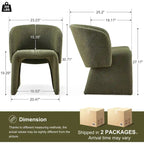 Howtai Barrel Dining Sofa Chairs Upholstered-Fully Wrapped