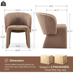 Howtai Barrel Dining Sofa Chairs Upholstered-Fully Wrapped